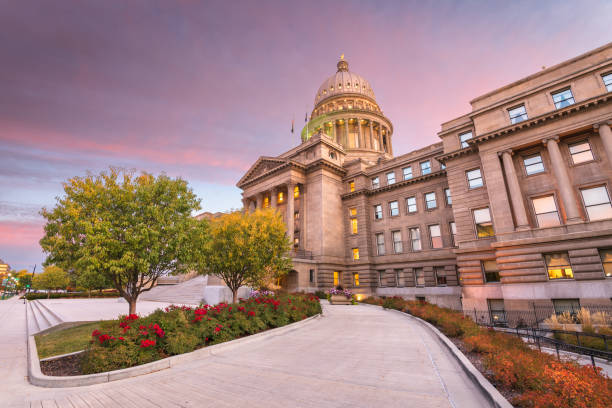 istock Idaho State Capitol building at dawn in Boise, Idaho 1186106345