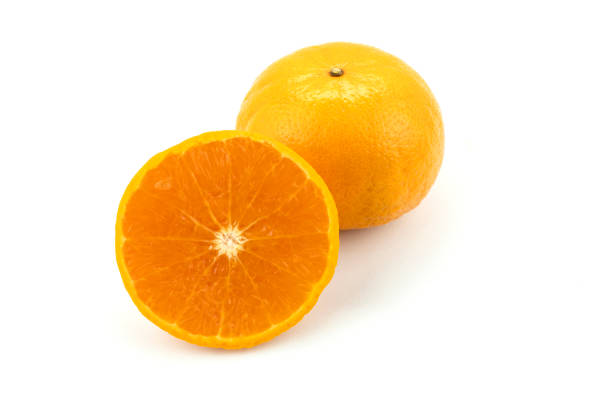 istock Fresh navel oranges isolated on white background. Save with clipping path. 1186107940