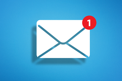 Email Sign On Blue Background