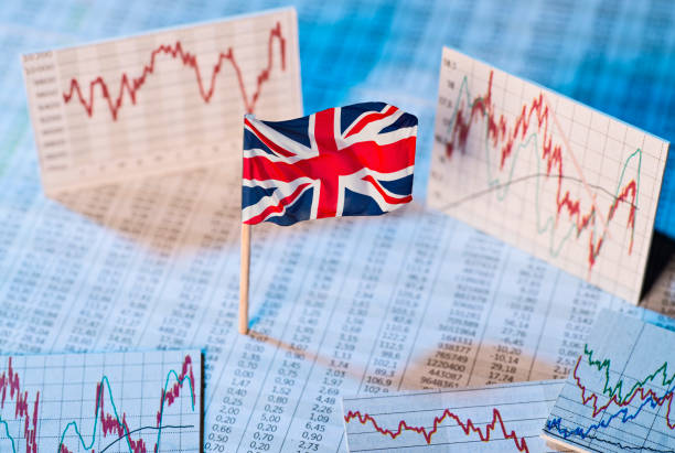 Economic development in Great Britain stock photo