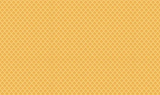 Vector illustration of Sweet dessert wafer background, space for your text. Vector