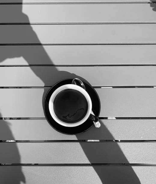 black and white coffee