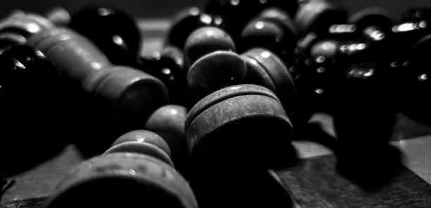 istock Chess in the close-up. Chess pieces on a chessboard. 1186119935