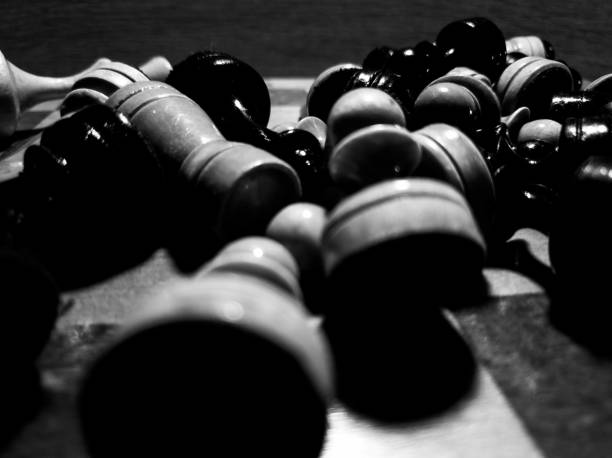 istock Chess in the close-up. Chess pieces on a chessboard. 1186119954