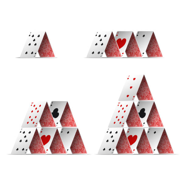 istock Realistic Detailed 3d House of Poker Card Set. Vector 1186122995