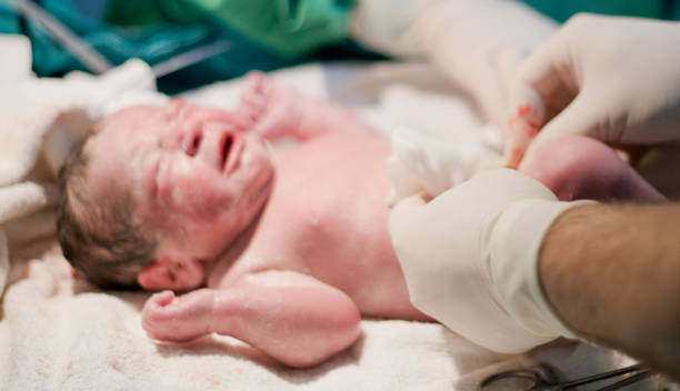 istock Newborn child after birth 1186123975