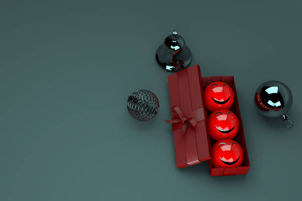 istock 3d rendering of red gift box with red ribbon on black background. 1186125611