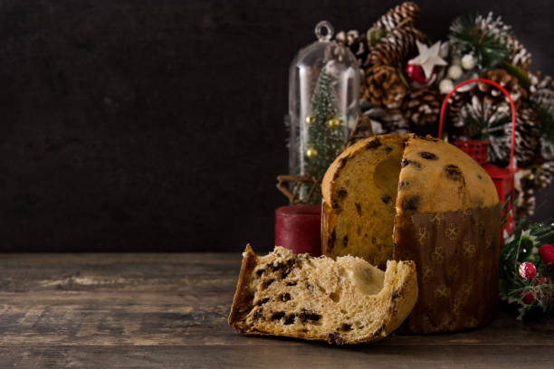 istock Christmas chocolate panettone cake 1186125731