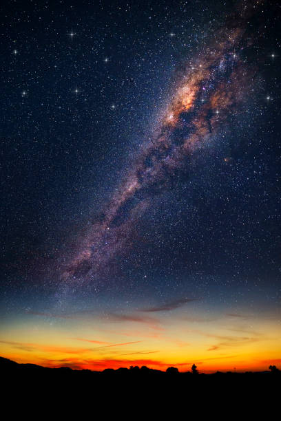 istock beautiful milky way over the mountain 1186130330