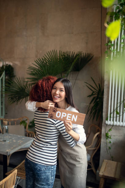 istock Entrepreneur hugging her best friend thanking for support 1186131797