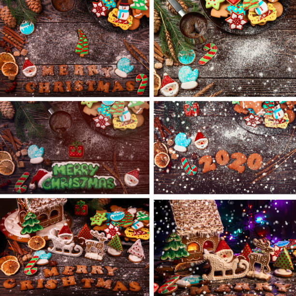 Set of different New year images