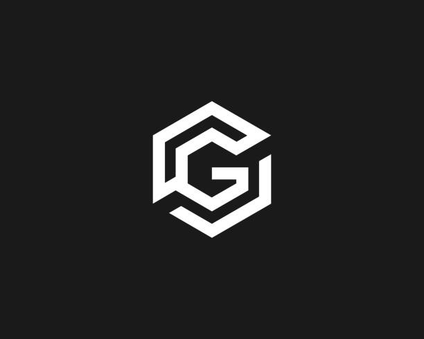 Abstract letter G vector icon design modern minimal style illustration. Hexagon alphabet emblem sign symbol mark type Abstract letter G vector icon design modern minimal style illustration. Hexagon alphabet emblem sign symbol mark type. the letter g stock illustrations