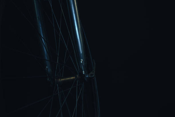 istock Close up bicycle parts on a dark  background. 1186136632