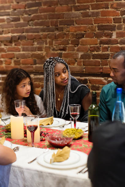 istock Multi-generation family enjoying Thanksgiving dinner. 1186137444