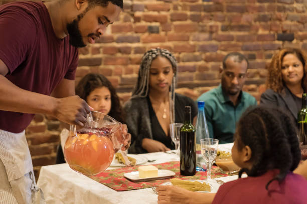istock Multi-generation family enjoying Thanksgiving dinner. 1186137597