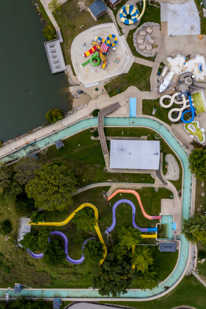 istock Water park from above in winter 1186143494