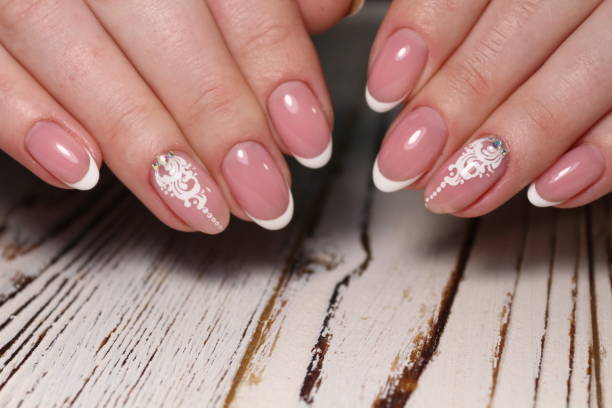 istock fashionable french manicure 1186145563