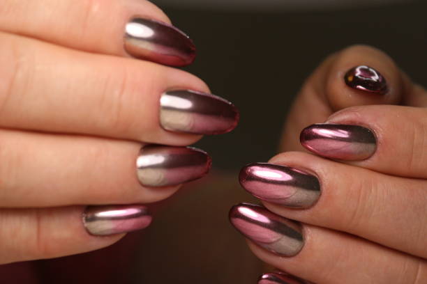 istock stylish design of manicure on long beautiful nails 1186149642