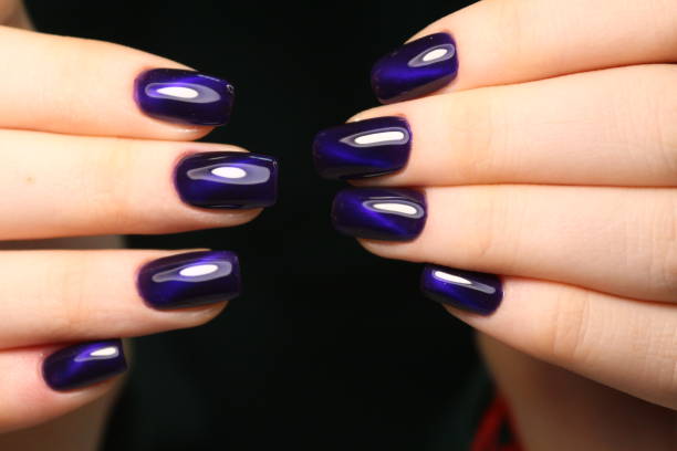 istock stylish design of manicure on long beautiful nails 1186149790