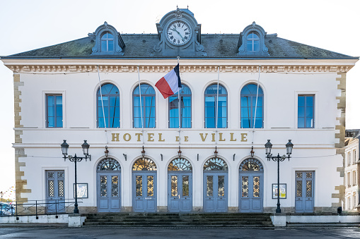 Honfleur in Normandy, the city hall in the center