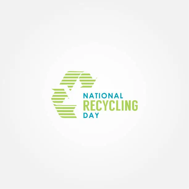 Vector illustration of National Recycling Day Vector Design Template