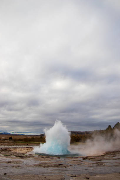 istock great geyser erupts in Iceland 1186156043