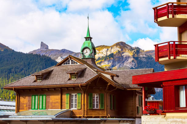 istock Railway station in Wengen, Switzerland 1186156064