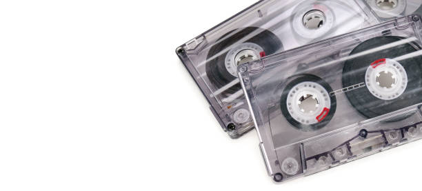 istock Vintage audio cassette tape isolated on white background. 1186156655