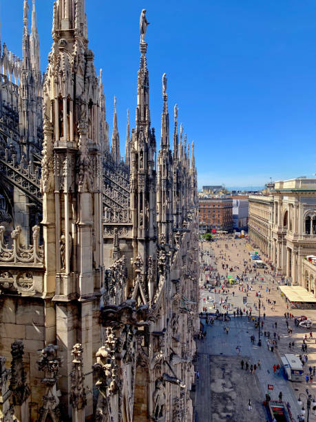 istock Piazza del Duomo in the summer from Duomo rooftop. 1186157963