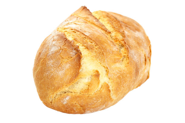 istock Loaf of wheat bread on white background. 1186159345