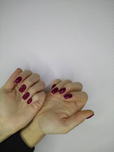 istock stylish design of manicure on long beautiful nails 1186165278