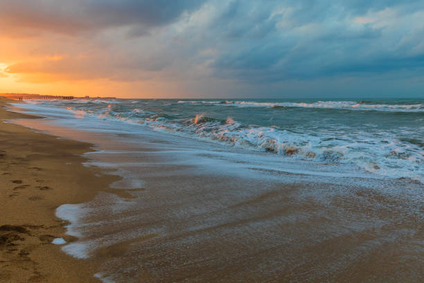 beautiful sunset on the sea, Turkey, Antalya, Side