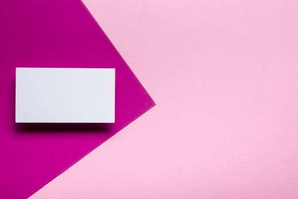 istock Business cards blank. Mockup on color background. Flat Lay. copy space for text 1186169169