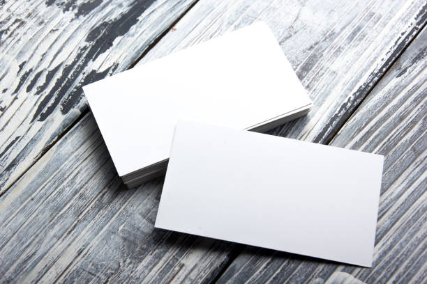 istock Business cards blank. Mockup on color background. Flat Lay. copy space for text 1186169241