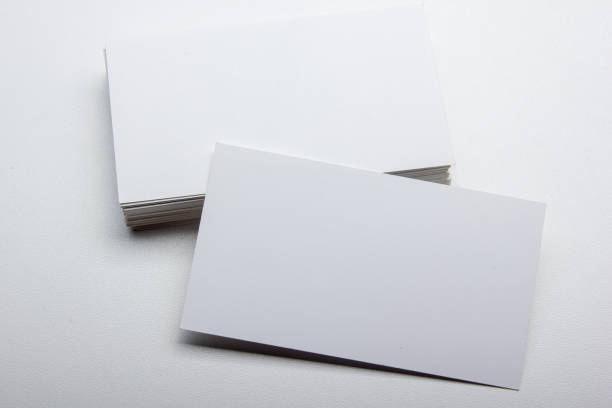 istock Business cards blank. Mockup on color background. Flat Lay. copy space for text 1186169359
