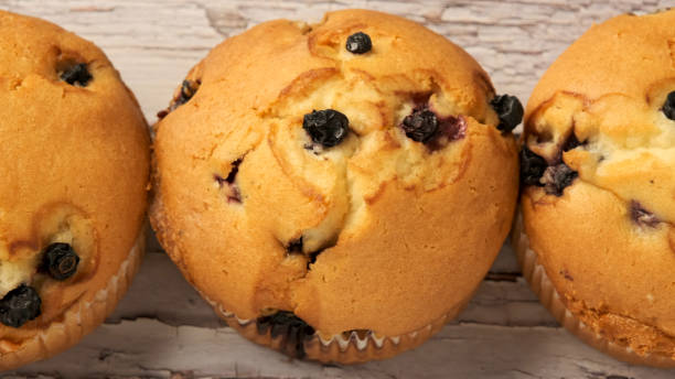 istock Blueberry muffins close up 1186169423
