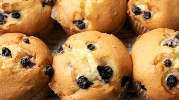 istock Blueberry muffins close up 1186169450