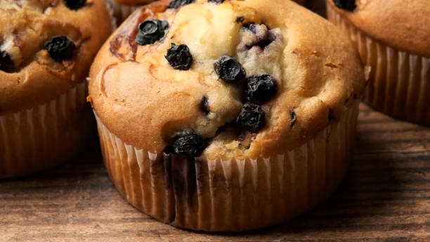 istock Blueberry muffins close up 1186169452