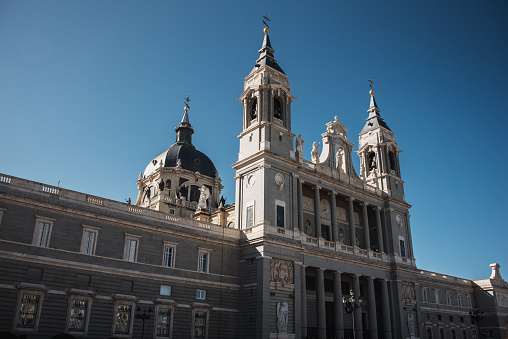 Almudena Cathedral in Madrid, Spain. This is the main religious building in the spanish capital city.