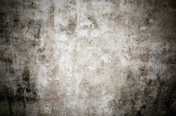 회색 어두운 콘크리트 오래 그런 지 벽 질감 배경 - stucco wall textured textured effect 뉴스 사진 이미지