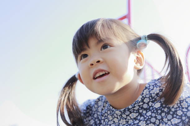 istock Japanese girl under the blue sky (5 years old) 1186171954