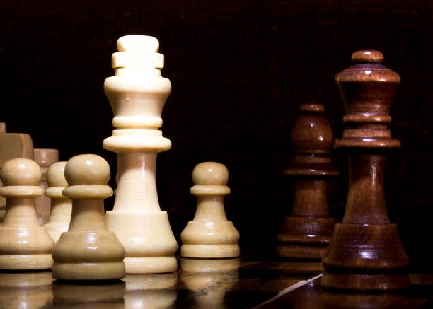 istock Chess photographed on a chessboard 1186173397