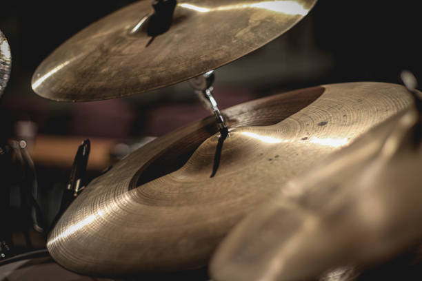istock Crash and ride cymbals set up as part of a drumset 1186175297