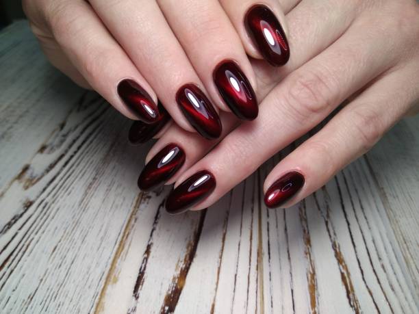 istock fashionable red manicure 1186176296