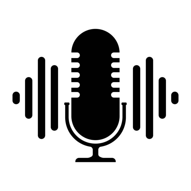 ilustraciones, imágenes clip art, dibujos animados e iconos de stock de podcast. icono sobre un fondo blanco, icono, sello, logotipo. ilustración vectorial de stock. - soporte de almacenamiento de audio analógico