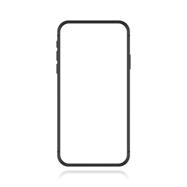 Smartphone blank screen, phone mockup. Template for infographics for presentation UI design interface. Vector illustration Smartphone blank screen, phone mockup. Template for infographics for presentation UI design interface. Vector illustration. generic description stock illustrations