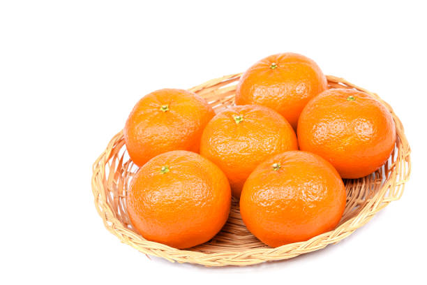 istock Fresh tangerines isolated on a white background. 1186179711