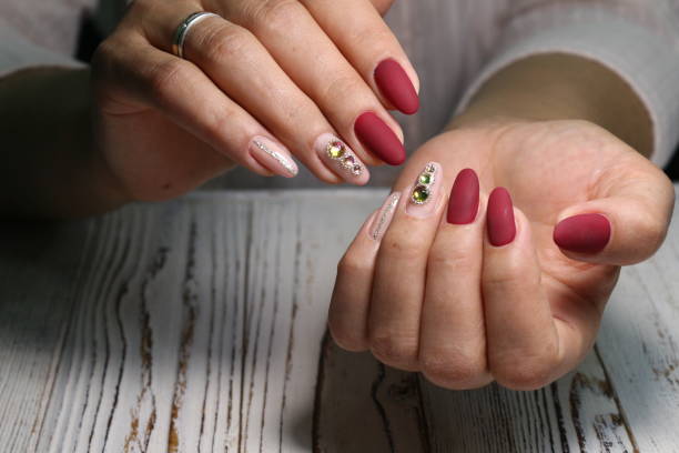 istock stylish design of manicure 1186180760