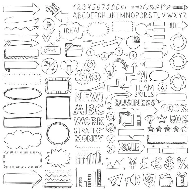 Vector illustration of Doodle design elements