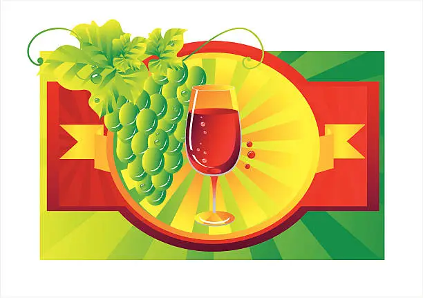 Vector illustration of Ode to wines